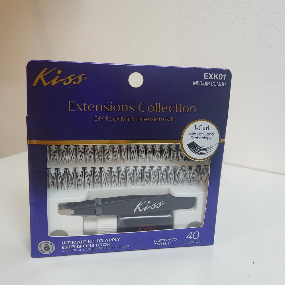 Kiss Extensions Collection-40 Clusters-J Curl-medium Combo Extension Kit- 20 Pks